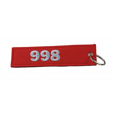 Brelok haftowany STRAŻ 998 (czerwony)