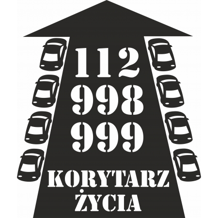 Naklejka Korytarz życia 57 cm
