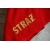 Ręcznik czerwony 140x70 cm / haft: STRAŻ (stare złoto)