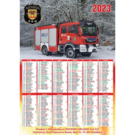 Tradycyjny kalendarz strażacki A3 - PROJEKT NA ZAMÓWIENIE
